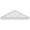 Ekena Millwork Peaked Cap 3 Spoke Architectural PVC Combination Pediment, 60"W x 21-7/8"H x 2-3/4"P (Pitch 6/12) PEDPC060X220PKC03 - alternate 3